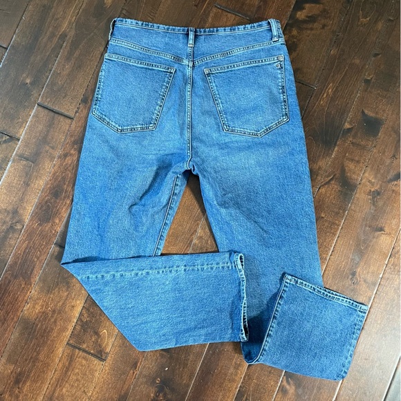 Madewell The '90s Straight Jean in Liola Wash Binded-Waist no-waist size 30 - Picture 8 of 16